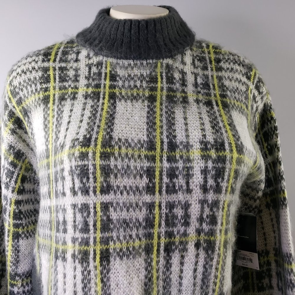 NWT Nine West plaid Boxy soft knit sweater plaid pattern - Picture 7 of 7